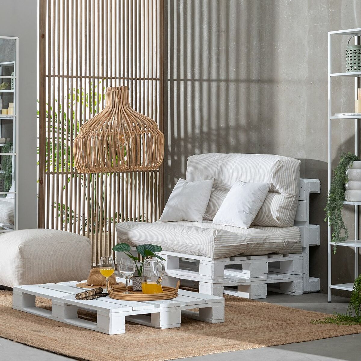 Pute 4 Deler Beige 120 x 80 cm
